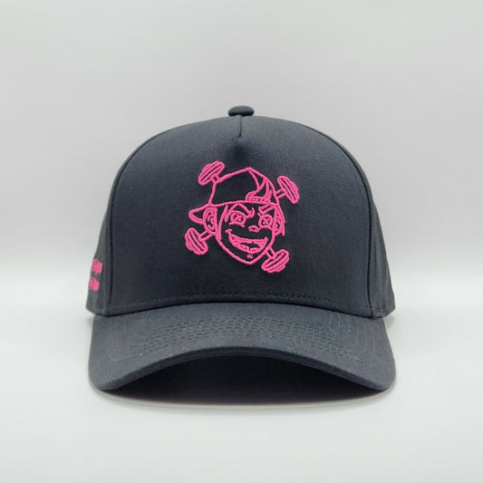 "MISFIT" SNAPBACK HAT // BLACK & PINK