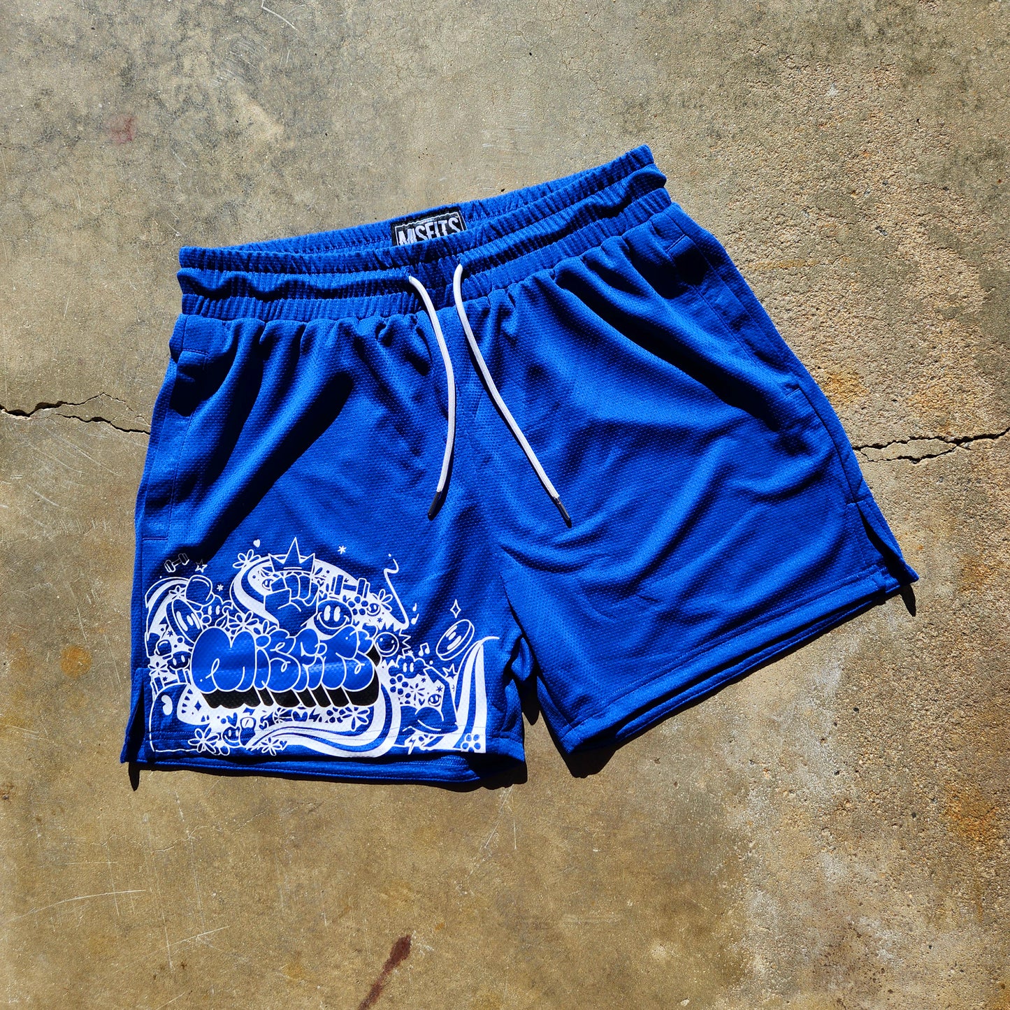 "MISFITS" SHORTS [4" INSEAM] // BLUE & WHITE